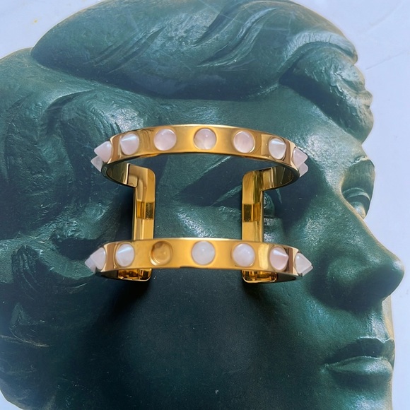 J Crew gold spike cuff bracelet - Picture 1 of 5